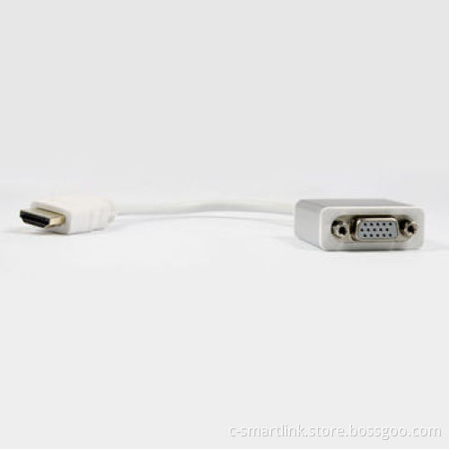 Gold-plated HDMI to VGA adapter/convert HDMI into VGA video with audio, microUSB charging
